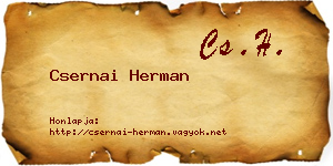 Csernai Herman névjegykártya